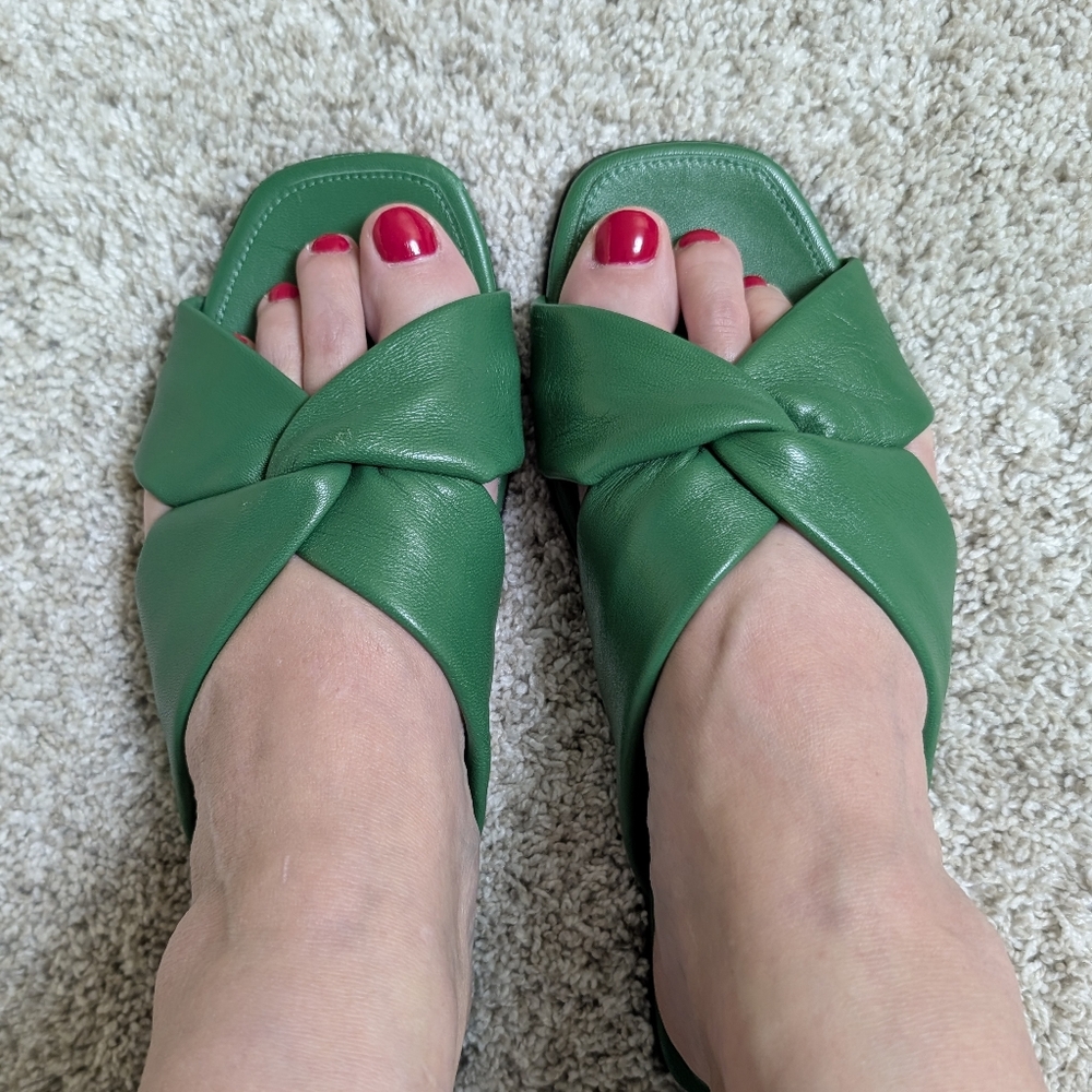 Alumnae Turban Knotted Slides Sandals - Size 37